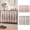Elegant Floral Half Curtains Wildflower Cabinet Curtain, Farmhouse Kitchen Under Sink Skirt, Embroidery Valance Polyester Fabric Drapes with