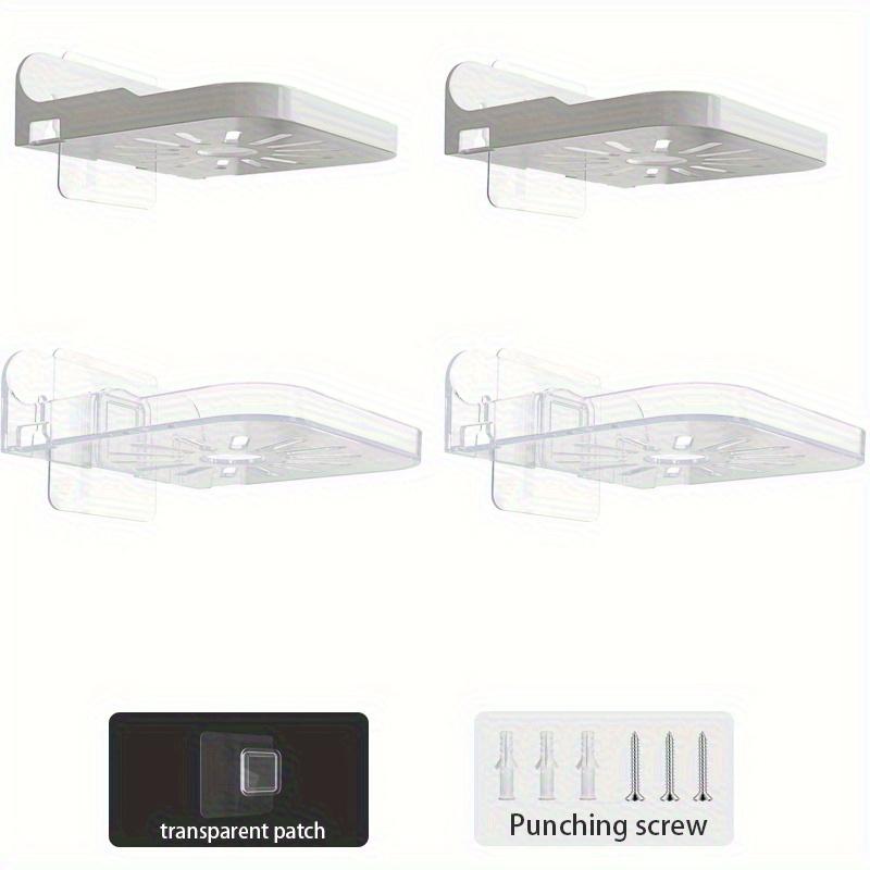 Webcam Mount Bracket Anti-Drop 2 Installation Methods Wall Desk Clip Holder for Webcam Monitor Storage Transparent White