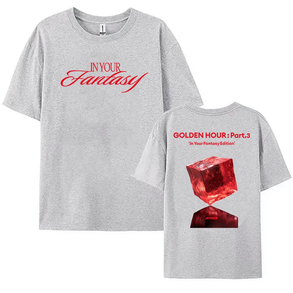 GOLDEN HOUR : Part.3 In Your Fantasy Edition T-shirt ATEEZ Boys Band Korean Style Tshirts Unisex Streetwear Fashion Women Tees