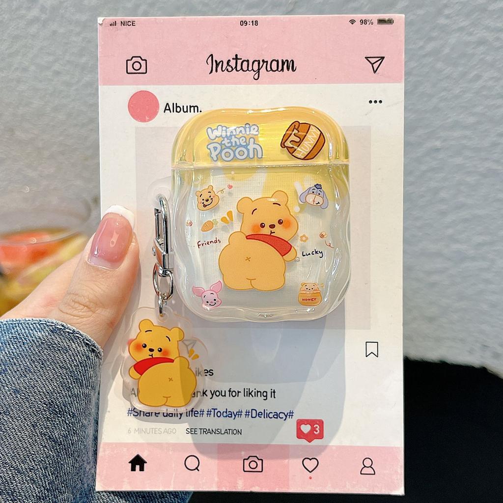 Winnie the Pooh applies to Apple AirPods 1 protective case pro1 noise reduction version 1 second generation third generation bluetooth headset case