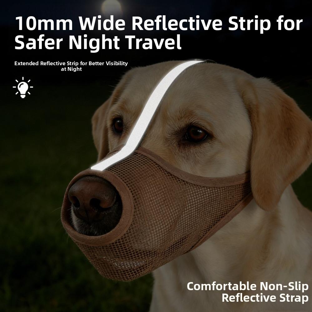 Breathable Mesh Puppy Mouth Cover Washable Dog Face Cover Portable Dog Muzzle Pet Supplies