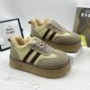 Hong Kong Style Retro Moral Training Shoes Women's 2025 New Winter Velvet Thick-soled Heightening Thermal Cotton Shoes Sports and Leisure Board Shoes