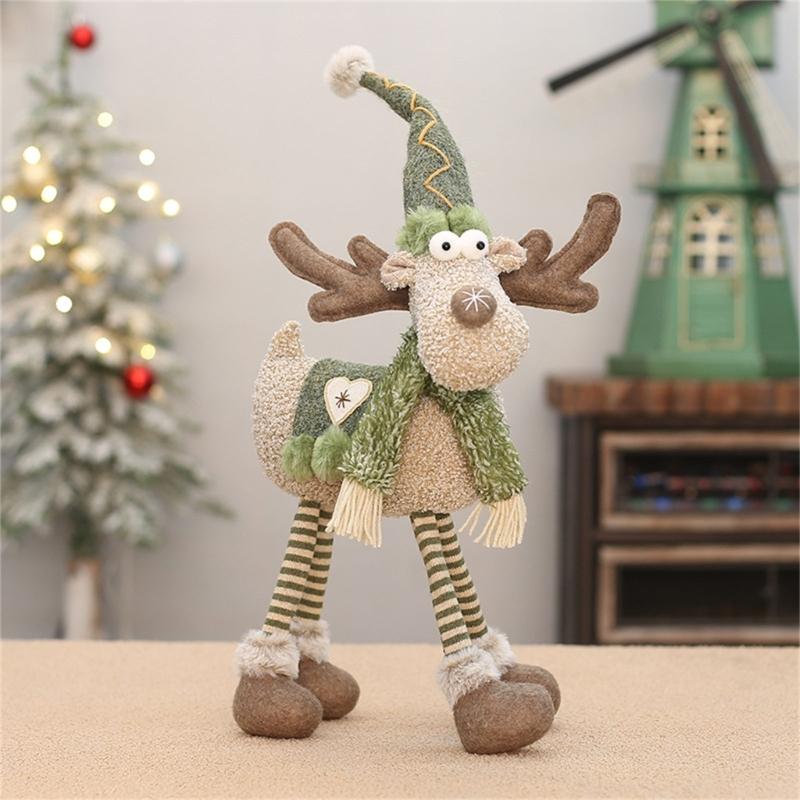 Плюшевая кукла-олень, украшение, высота 21,7 дюйма, фигурка лося, рождественское украшение для каминных полок, полок, стола, домашнее украшение