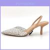 Heeled Sandals With Pearl Embellishments For Summer Wear