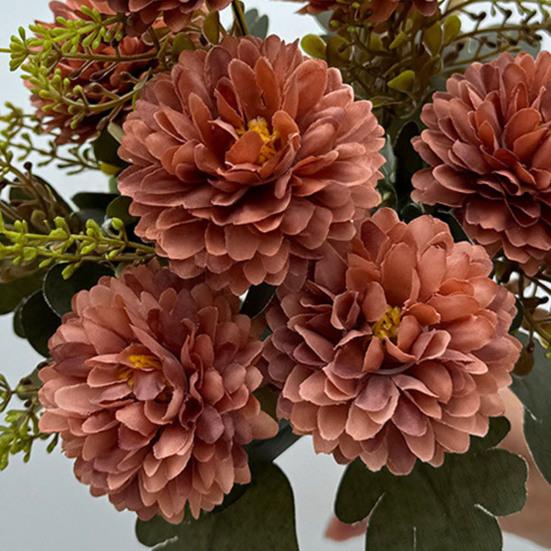 Искусственный букет хризантем, искусственные цветы с гибкими стеблями, реалистичные искусственные цветы для дома, свадьбы