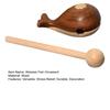 Wooden Fish Ornament Smooth Surface Whale Shape Block Toy Ornament Percussion Instrument