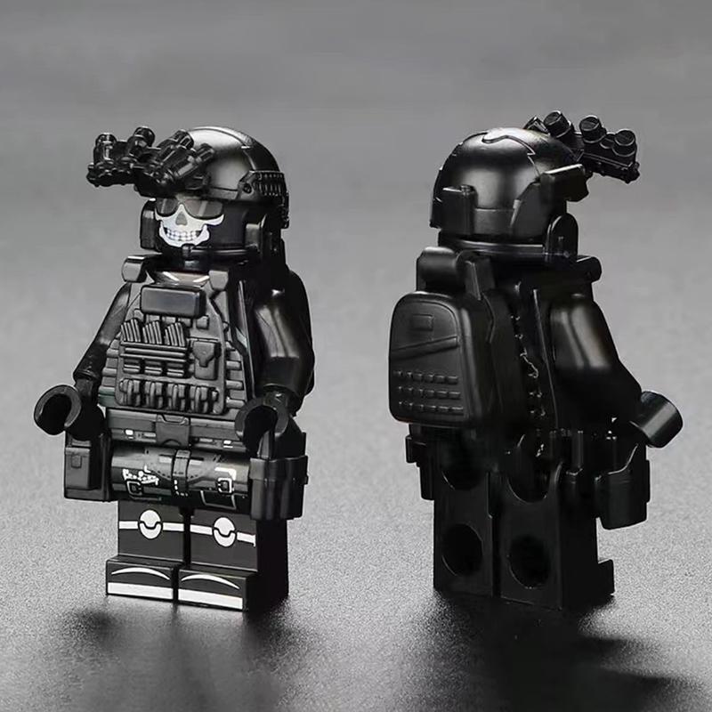 Building Blocks Ghost Special Forces Accessories Gun Backpacks Vests Belts Weapons Kids Toy