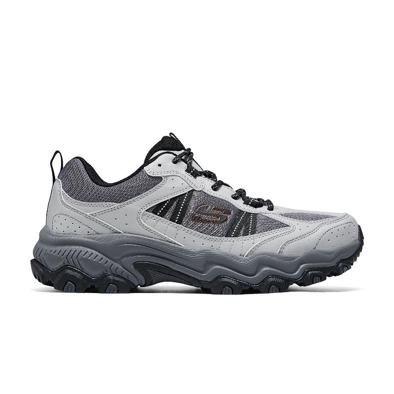 Skechers Stamina At Men Серые Низкие Уличные Ботинки Легкие Дышащие Амортизирующие 237527-GYOR