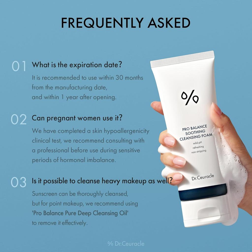 Dr.Ceuracle Успокаивающая очищающая пена Pro Balance
