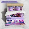 Kpop Demon Hunters Pattern Printed 3PCS Bedding Set, Soft Skin-Friendly Washable Duvet Cover & Pillowcases Set