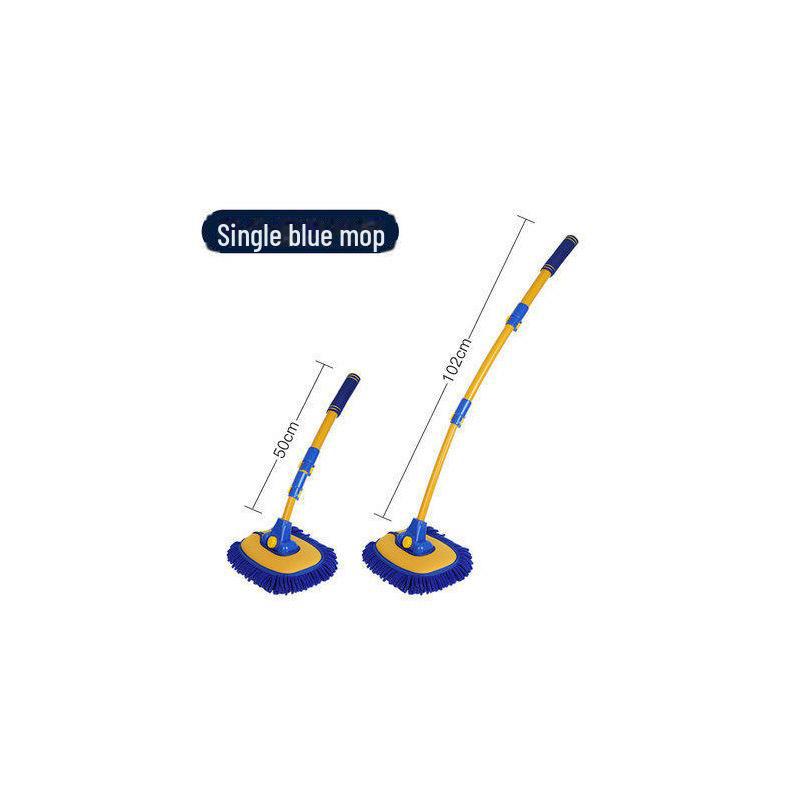Retractable Curved Car Wash Mop with Soft Bristles - Car Cleaning Tool