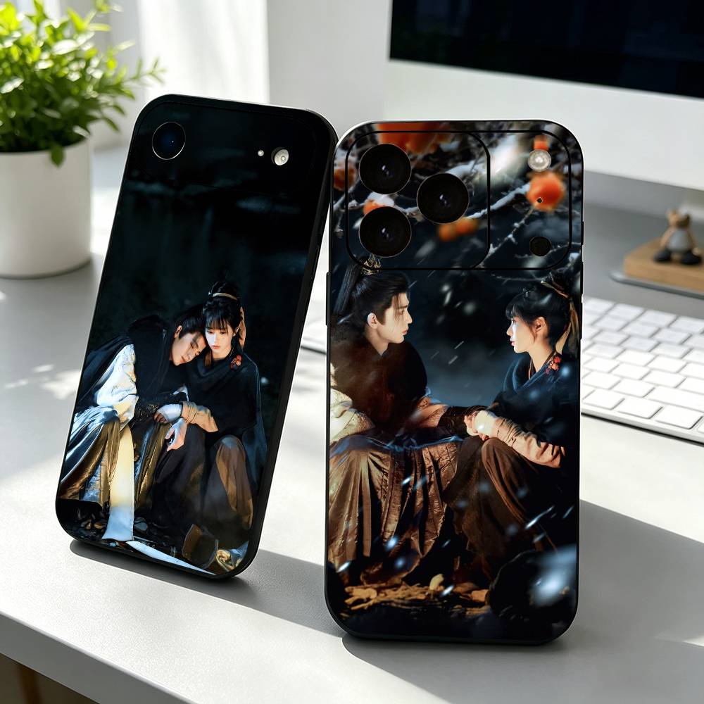 Чехол для телефона "В погоне за нефритом" для iPhone 17, 16, 15, 14, 13, 12, 11 Plus, Pro Max, Другие Мягкая черная крышка