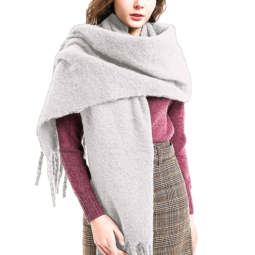 Women's And Winter Christmas Fashion Warm Casual Solid Color Long Scarf