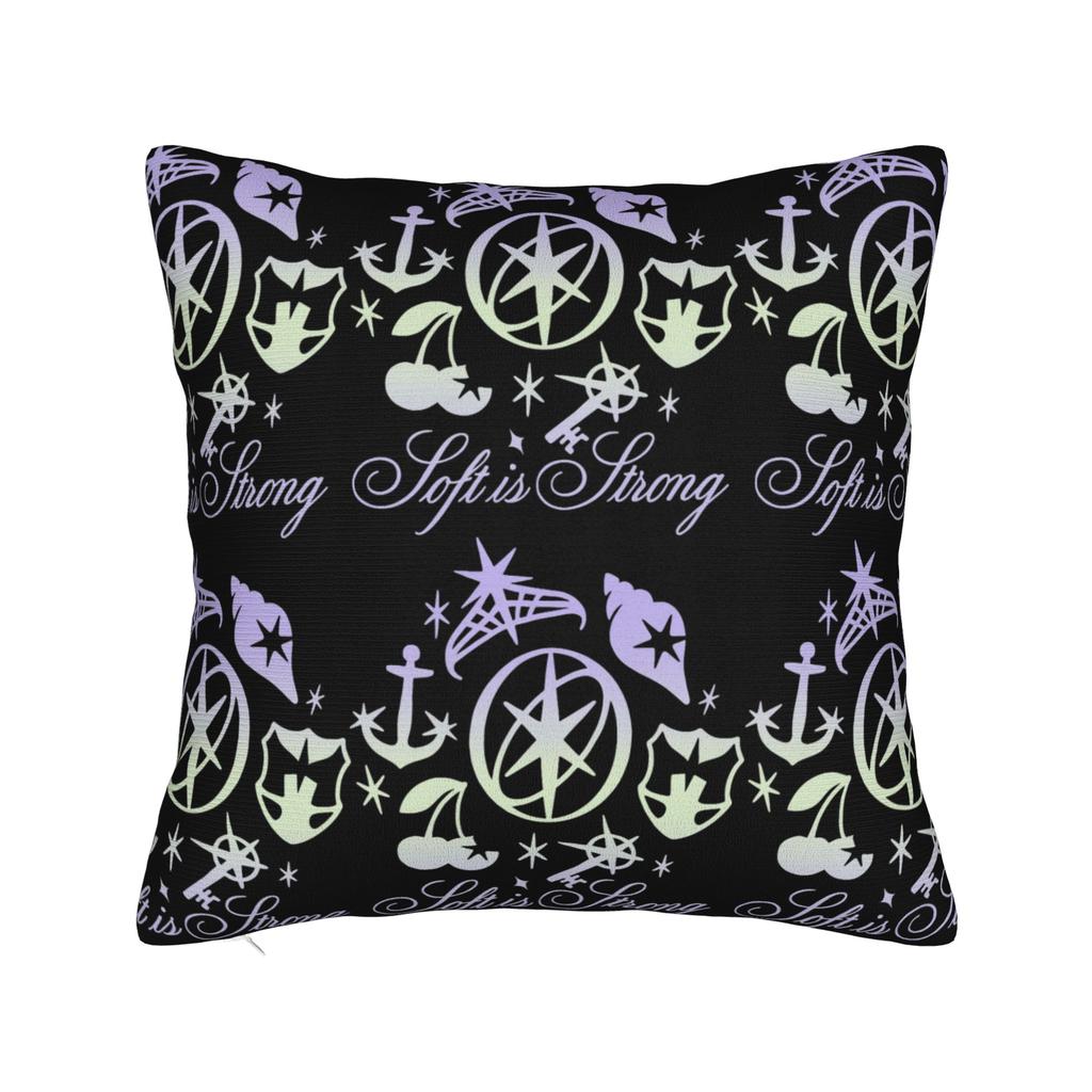 Katseye Merch Sad Square Pillow Case Polyester Cushions For Sofa Pop Music 45*45Cm Cushion Covers