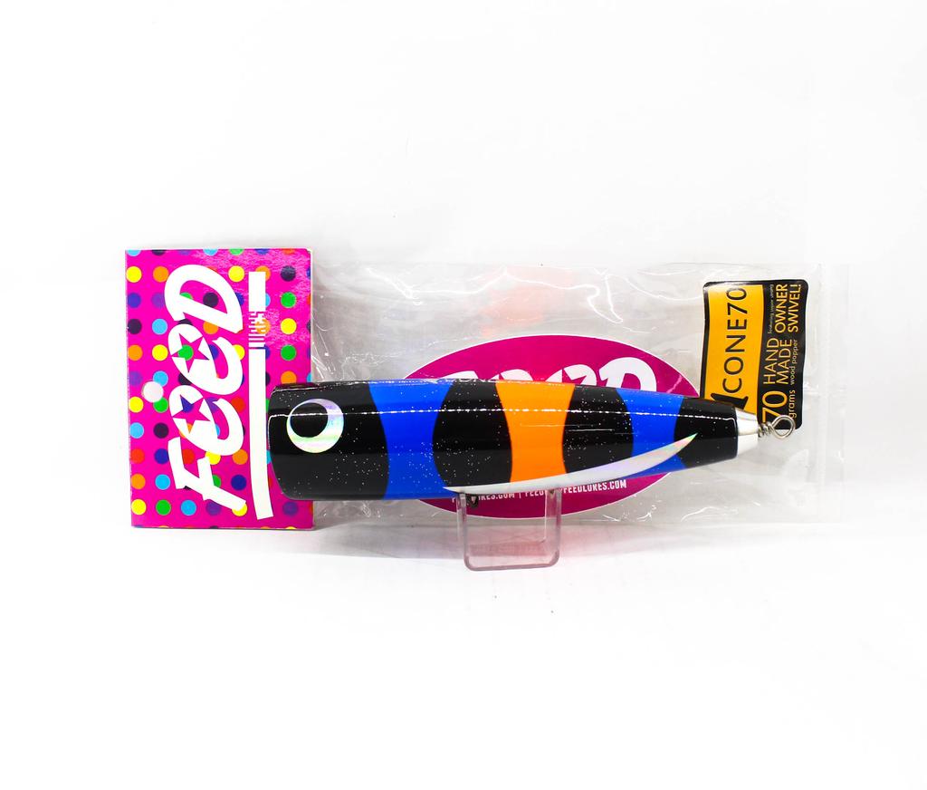 Feed Cone 70 Hand Made Wood Popper Floating Lure 70 grams 75 (5075)