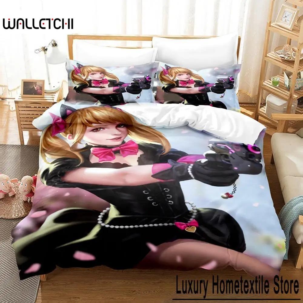 Новый Аниме Dva Overwatch Комплект постельного белья Пододеяльник Одеяло Подушка King Queen Twin Размер для Мальчиков Девочек Взрослых