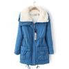 Korean Style Thickened Women's Tooling Cotton-padded Coat Women's Mid-length Lamb Fleece Cotton-padded Coat Winter Coat Plus Size Coat
