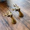 Single Hole Solid Deer Head Drawer Handle Retro Wardrobe Door Handle with Screws  Wardrobe