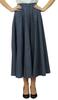 Bimba Skirt With Front Buttons and Pockets Smocked Elastic Waist Skirts