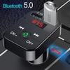 Car Bluetooth 5.0 FM Transmitter Wireless Handsfree Audio Receiver Auto MP3 Player 2.1A Dual USB Fast Charger Car Accessories