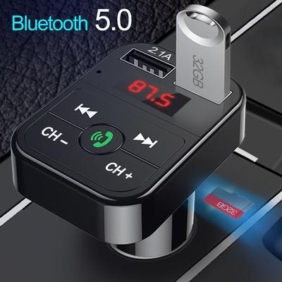 Автомобильный Bluetooth 5,0 FM-передатчик беспроводной громкой связи аудио приемник Авто MP3-плеер 2.1A Dual USB быстрое зарядное устройство автомобильные аксессуары