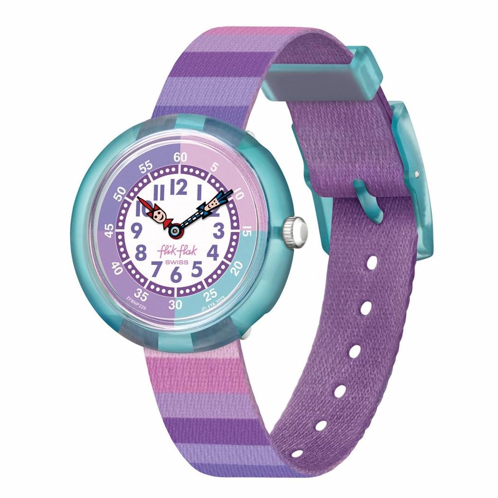 Flik Flak STRIPY FBNP225 Kids' Watch, PURPLE,