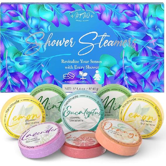 Shower Steamers Aromatherapy 8 Pack - Gifts for Women, Shower Bombs with Essential Oils, Self Care and Stress Relief Stocking Stuffers, Relaxation