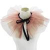 Victorian Vintage Mesh Neck Ruff Ruffle Collar Layered Clown Neck Collar Tie Cosplay Accessories for Women