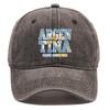 Бейсболка Snapback с принтом флага "АРГЕНТИНА" "ДАВАЙ, АРГЕНТИНА", Регулируемая бейсболка, Головной убор, Однотонная, С изогнутым козырьком, Модная женская кепка