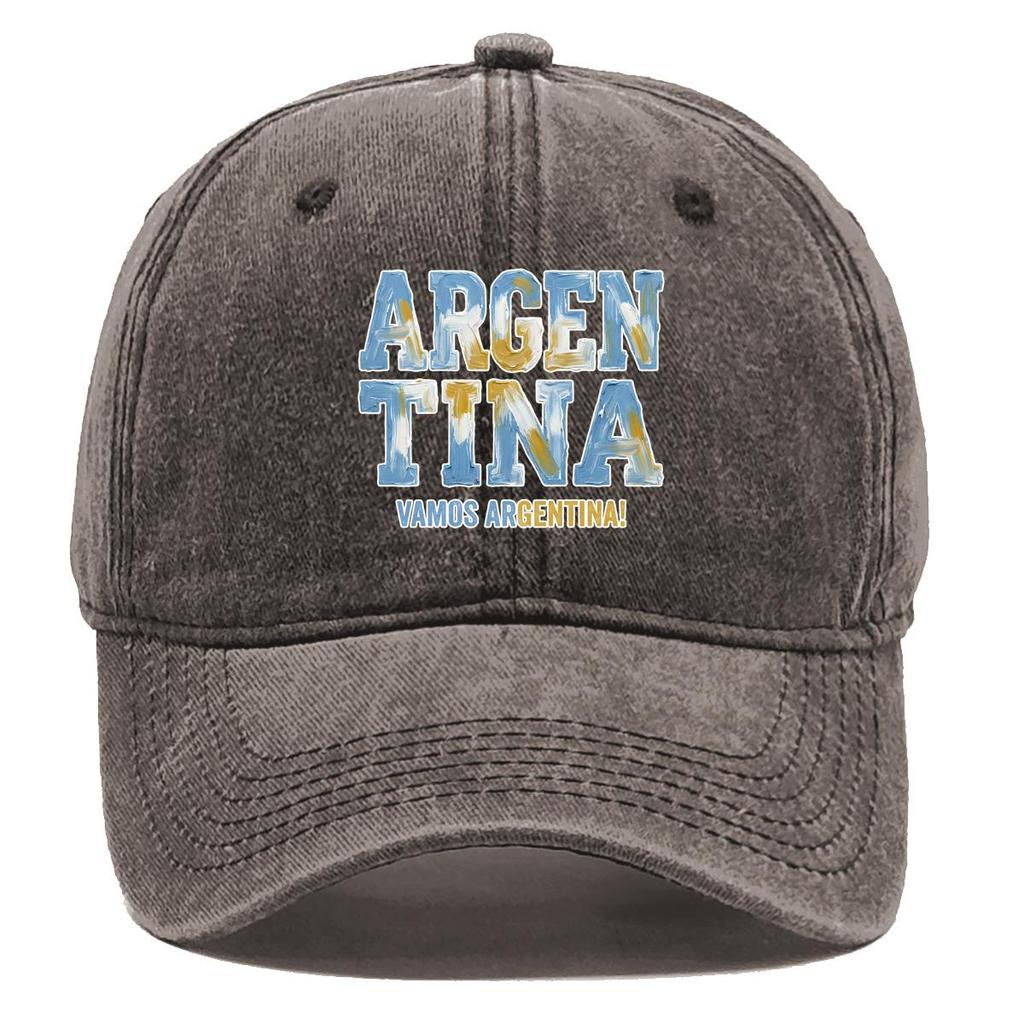 Бейсболка Snapback с принтом флага "АРГЕНТИНА" "ДАВАЙ, АРГЕНТИНА", Регулируемая бейсболка, Головной убор, Однотонная, С изогнутым козырьком, Модная женская кепка
