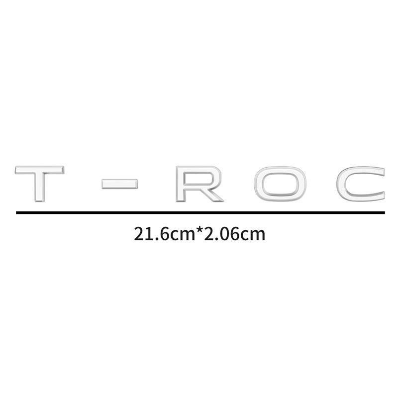 Авто-Стайлинг 3D ABS Пластик TROC T-ROC Логотип Боковое Крыло Автомобиля Задний Багажник Шильдик Значок Наклейка Декорация Авто Аксессуары