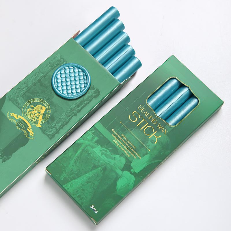 5PCS/Pack Boxed Wax Seal Sticks, Fire Paint Wax Stick Multi-color for You to Choose, Can be Used with Glue Gun