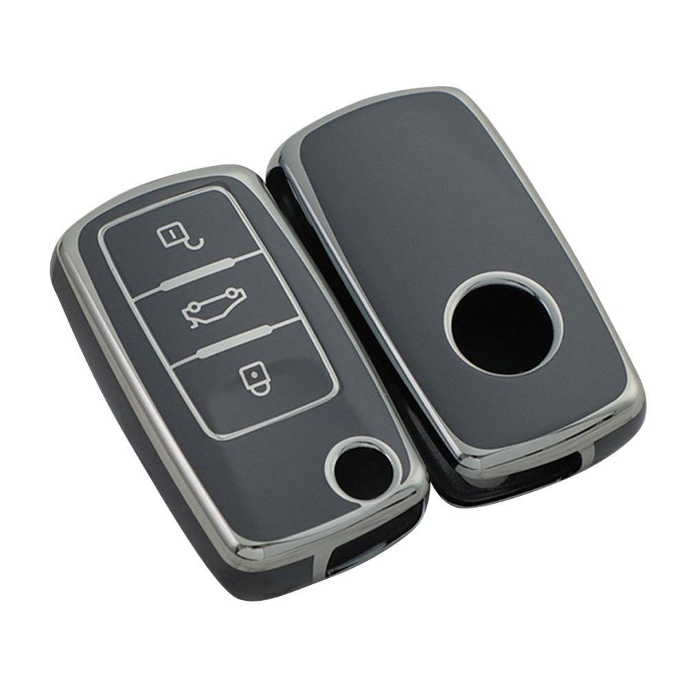 Чехол для автомобильного ключа с полной защитой для VW Volkswagen/Polo/Tiguan/Passat/Golf/Jetta/Lavida/Skoda/Octavia Автомобильные аксессуары
