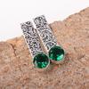 Green Emerald Gemstone Earrings Jewelry, Handmade Gorgeous Silver Earrings, 925 Sterling Silver Jewelry For Wedding Gift