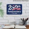 Плоский 2D, 1 шт. Патриотическая алюминиевая табличка США "250-летие 1776-2026", 12x8 дюймов - Синий Красный Белый Дизайн Американского Флага, США 250-й День Независимости
