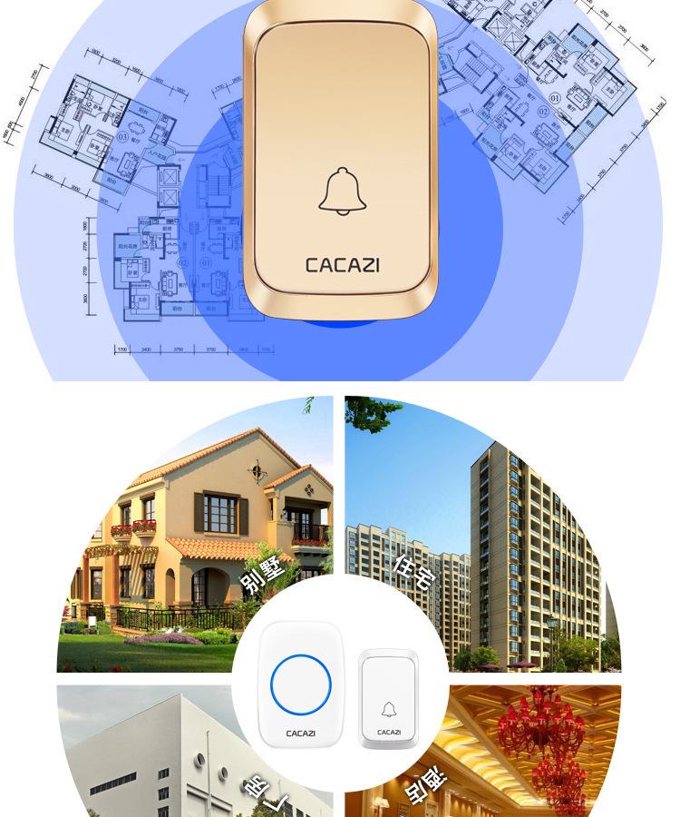Wireless Waterproof Doorbell with Long Range, 58 Melodies, 4 Volume Levels, and Memory Function