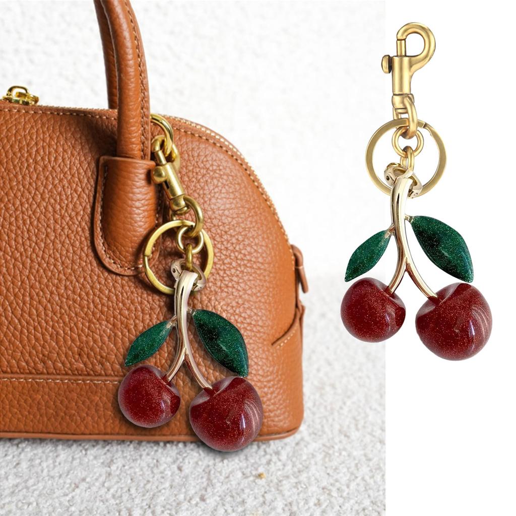 Fashionable Fruit Keychain Charm Women's Elegant Handbag Accessory Car Pendant Craft Supplies for Adults Daily Use