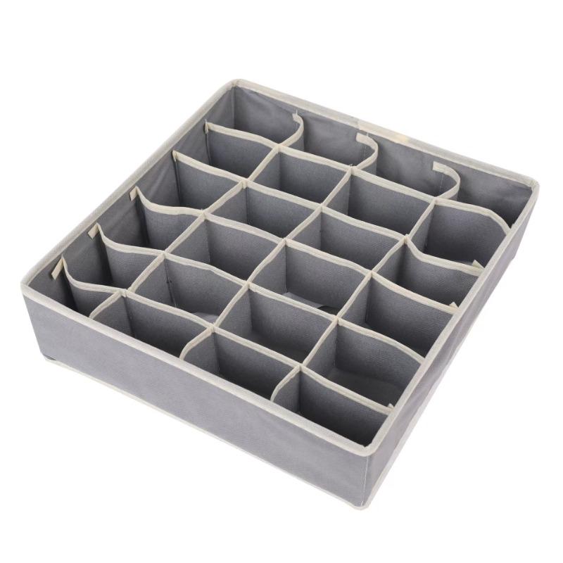 24 Grids Sock Storage Organizer Boxs Foldable Cabinet Drawer Organizers Clothes Closets Underwear Underpants Bra Storage Box