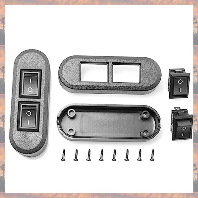 2025 Trend Black Duplex Switch Straight-Through Rocker Switch Suitable For Dual-Control Desk Lamp