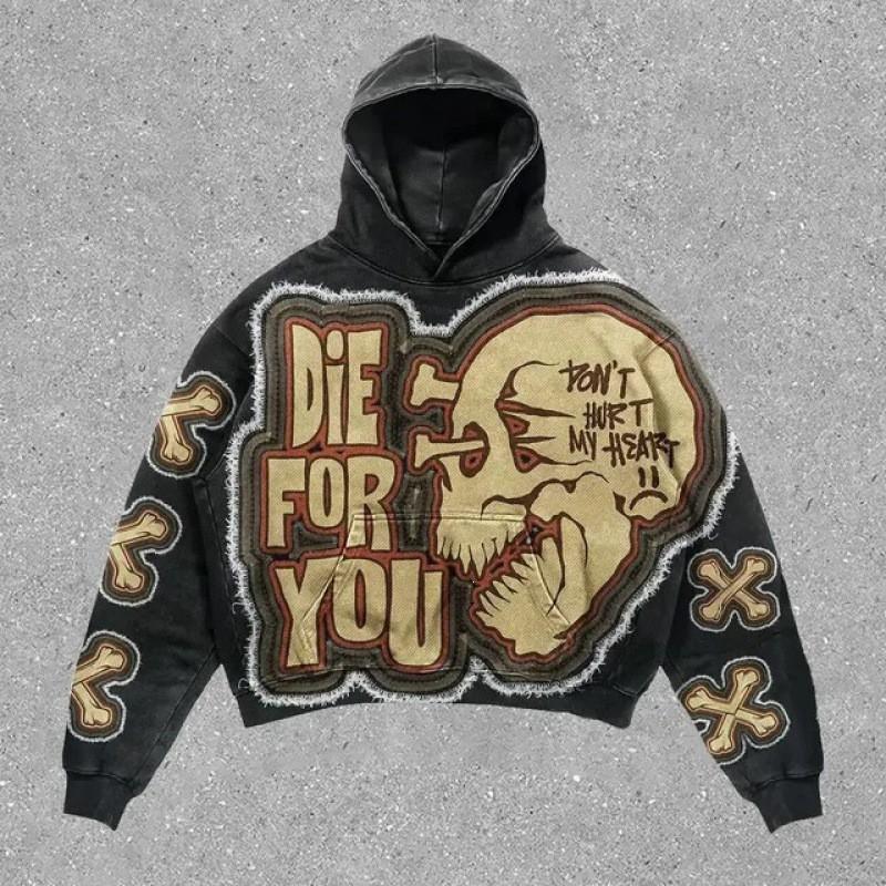2026 Mens Oversized Hooded Sweatshirt With Digital Print Letter Design Casual Loose Fit Long Sleeve Pullover Fall