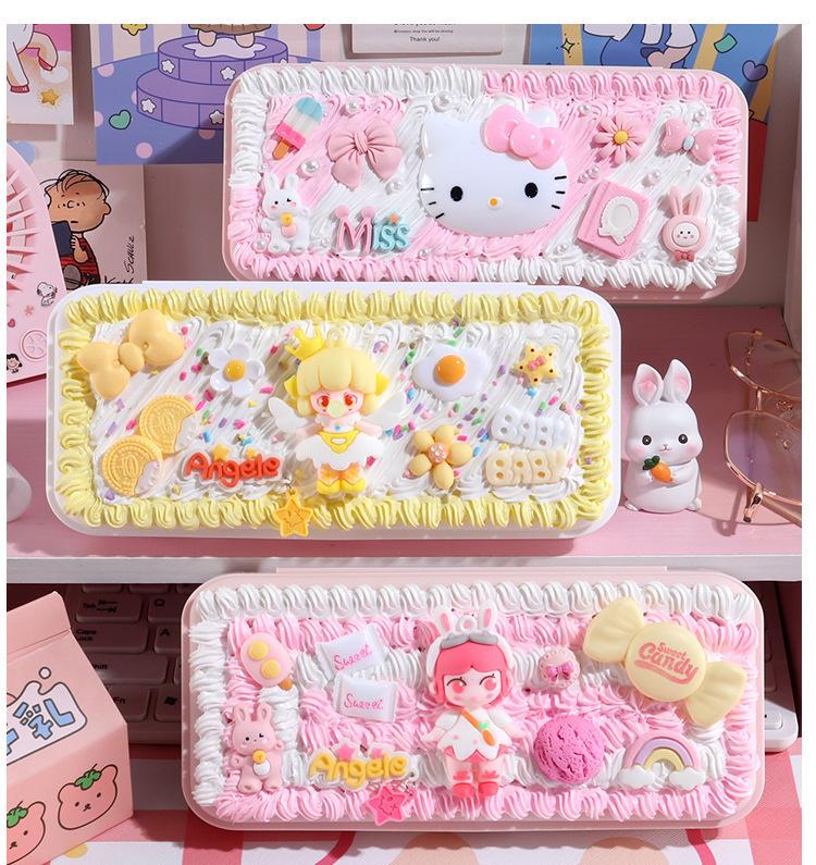 Набор для пенала из кремового клея ручной работы – Креативный и милый набор студенческой канцелярии