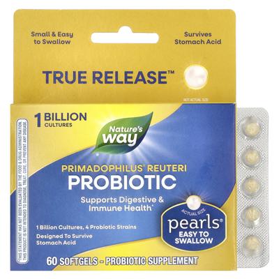 Пробиотик Primadophilus® Reuteri, 1 млрд КОЕ, 60 мягких капсул