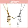 Gothic Skull Pendant Necklace For Couples With Alloy Chain And Magnetic Clasp