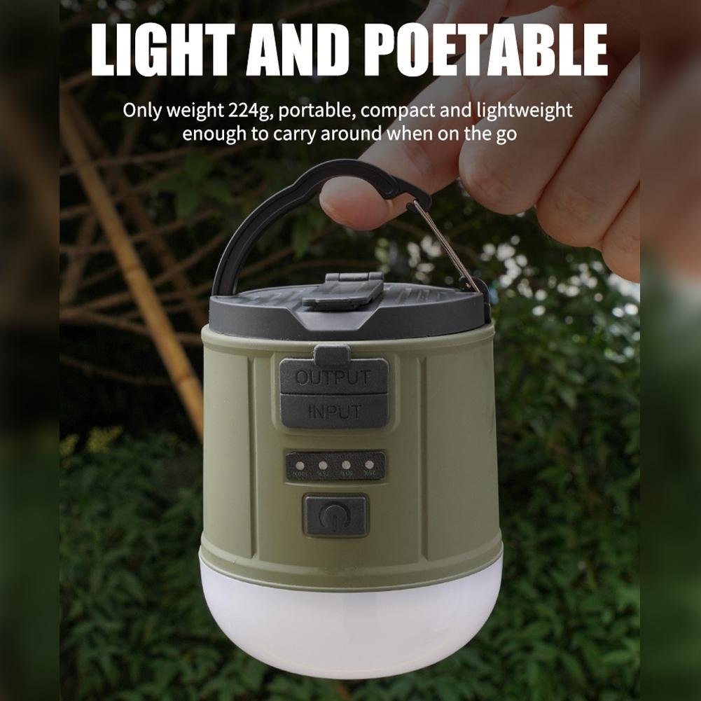 Camping Lantern 2400mAh Rechargeable Battery Torch With 9 Light Modes Portable Electronic Emergency Lamp For Outdoor Camping Hiking