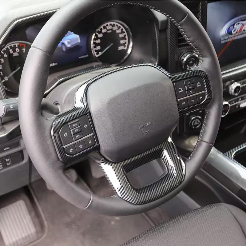For Ford F150 F-150 2021 2022 2023 2024 2025 ABS Steering Wheel Switch Panel Trim Decoration Sticker Car Accessories