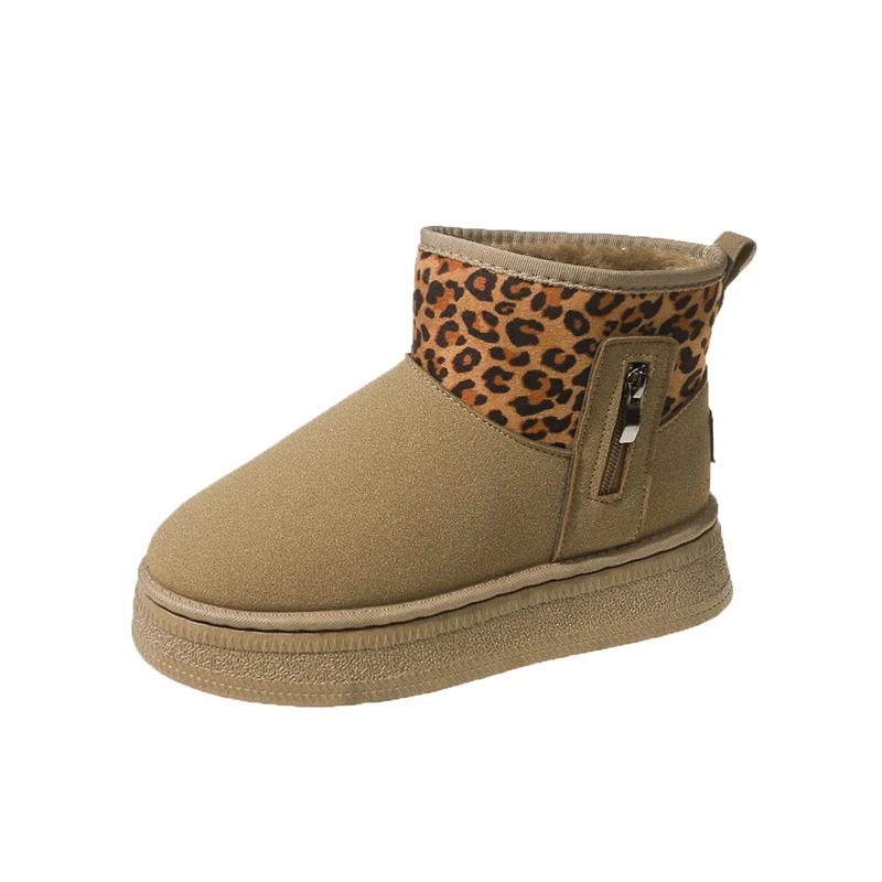 Fashion Women Leopard Print Shoes Winter New Comfortable Warm Women's Snow Boots Non-slip Wear-resistant Fashion Plush Short Boots Hot