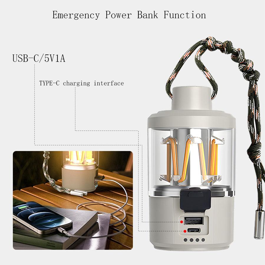 Rechargeable LED Camping Light - Portable Handheld Flashlight for Hiking, Emergency & Outdoor Adventures