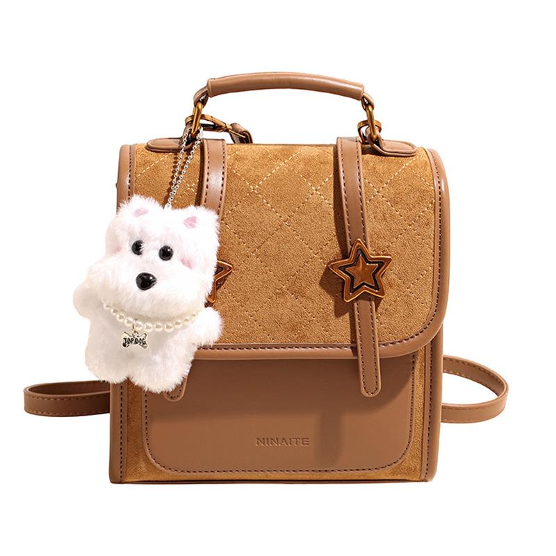 Retro Backpack Women's Fashion Niche Design Student Schoolbag Lightweight Travel Backpack Multifunctional Messenger Bag