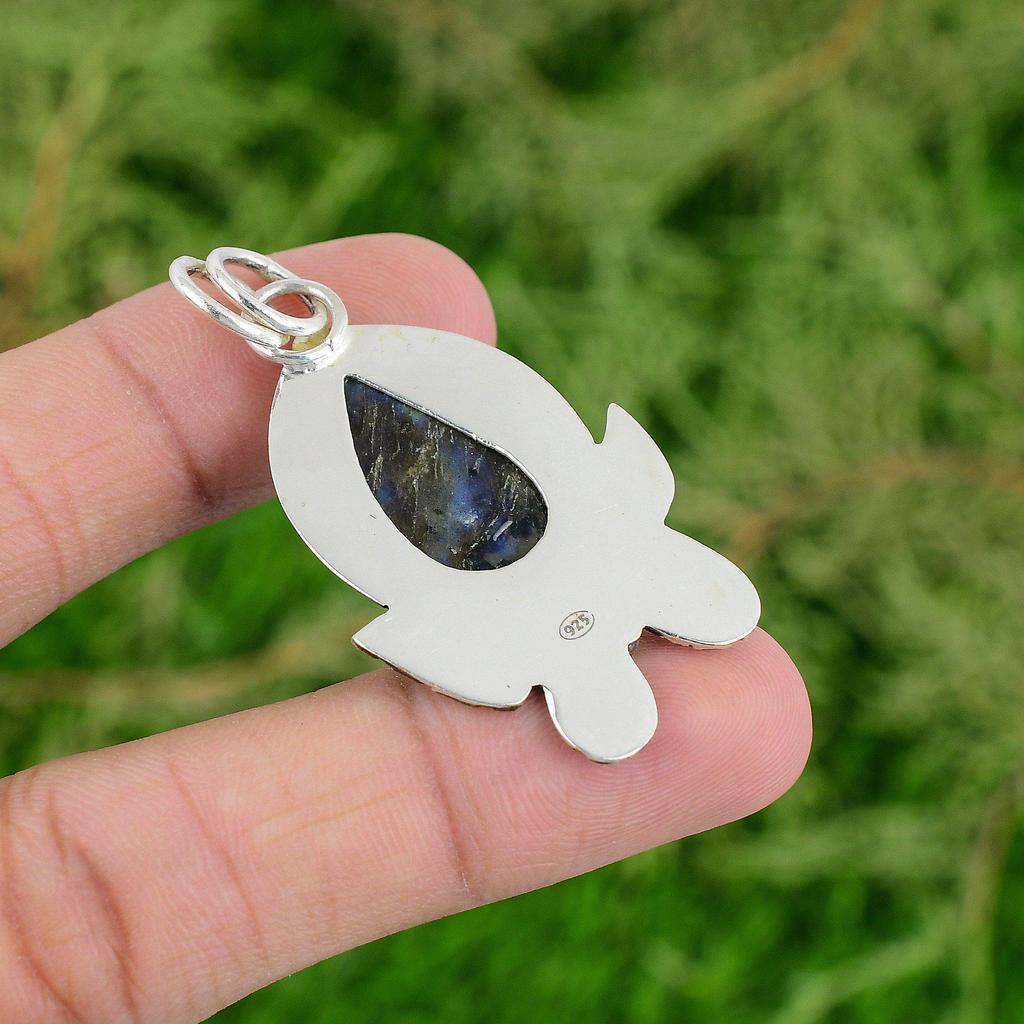 Кулон из лабрадорита, кулон из натурального драгоценного камня, кулон из стерлингового серебра 925 пробы, кулон ручной работы, серебряные украшения для подарков