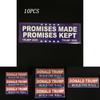 Donald 10pcs Trump Bumper Sticker 2020 Build The Wall Promises Kept Sticker Pack